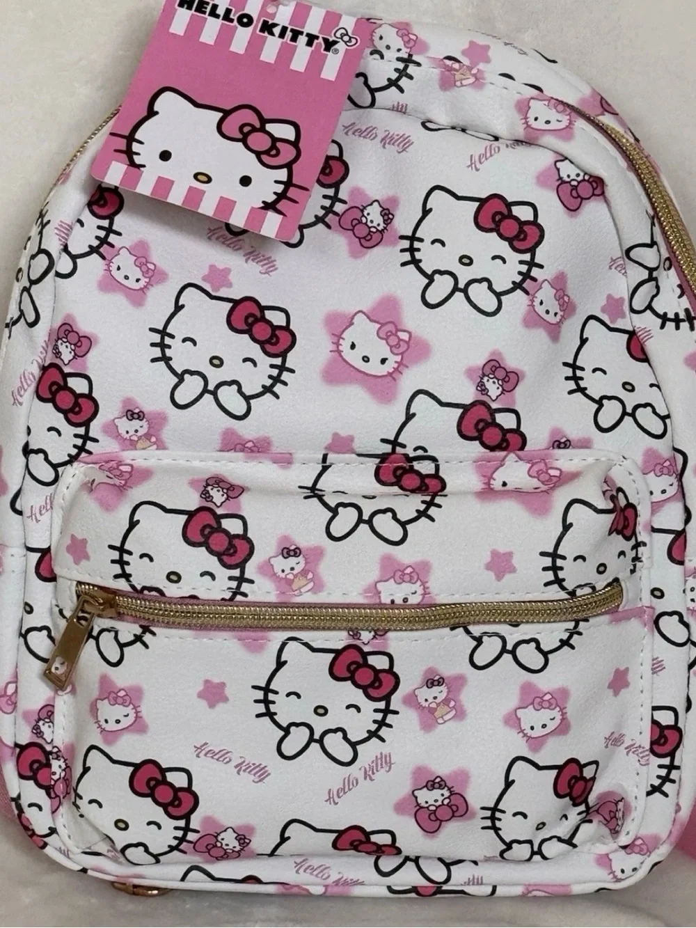 Hello Kitty Faux Pebbled Leather Mini Backpack
